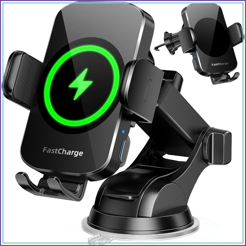 Wireless Charger 3 In 1 - Wireless Car Charger, Fast Charging 3-in-1