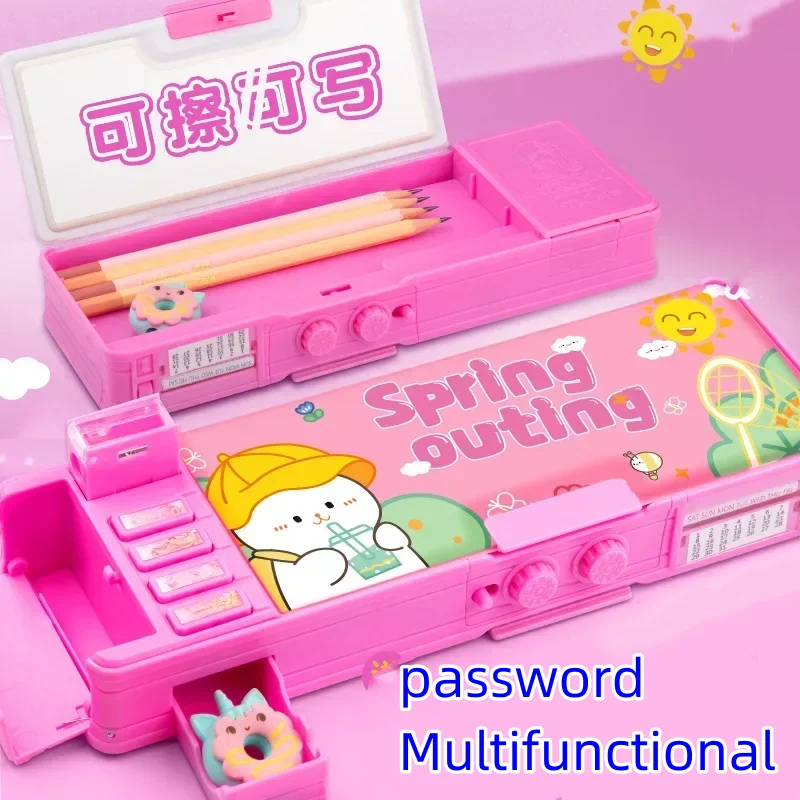 Tech Accessories Case - Password Lock Pencil Case Multifunctional High