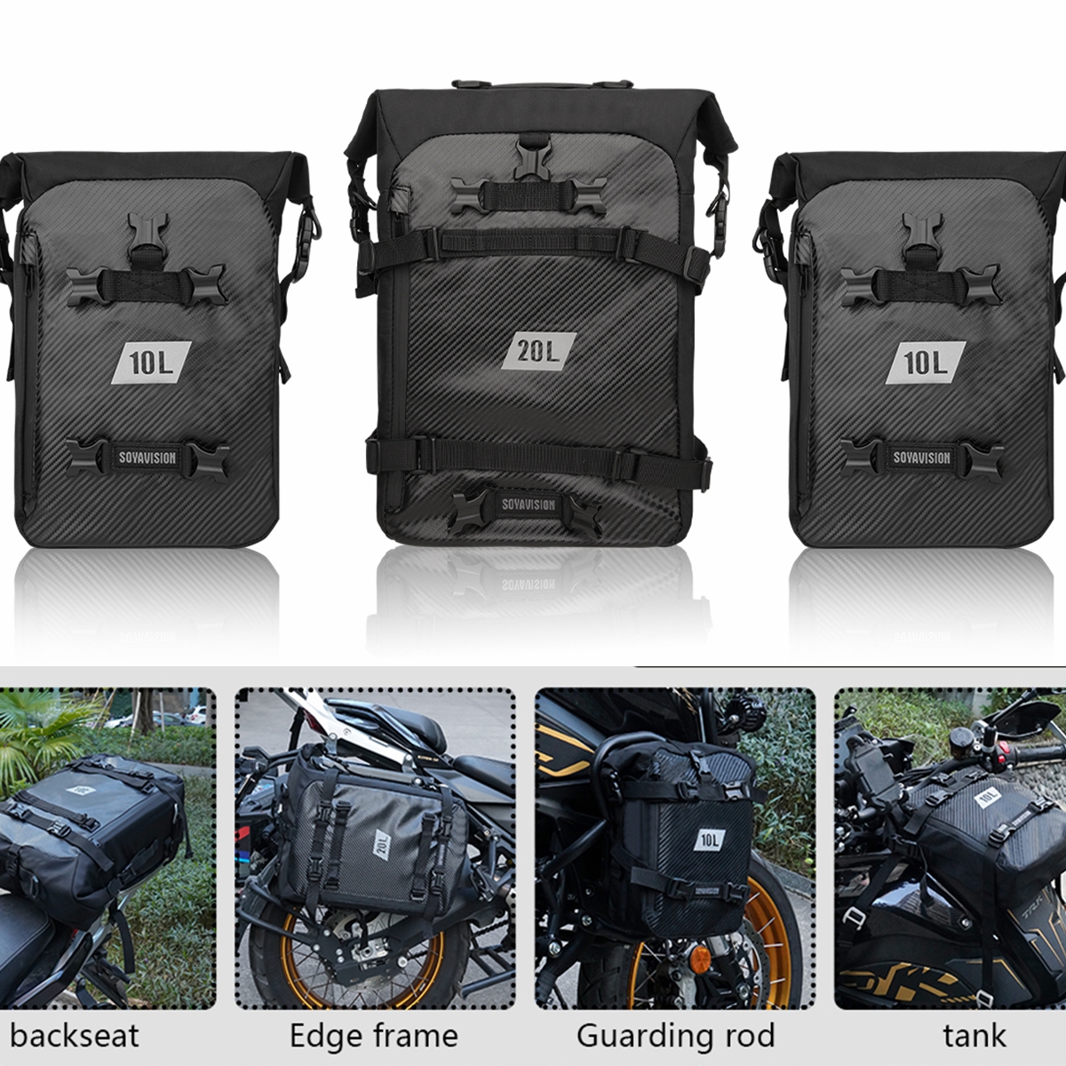 Tech Accessories Bag - Motorcycle Top Box Bag Waterproof Cycling