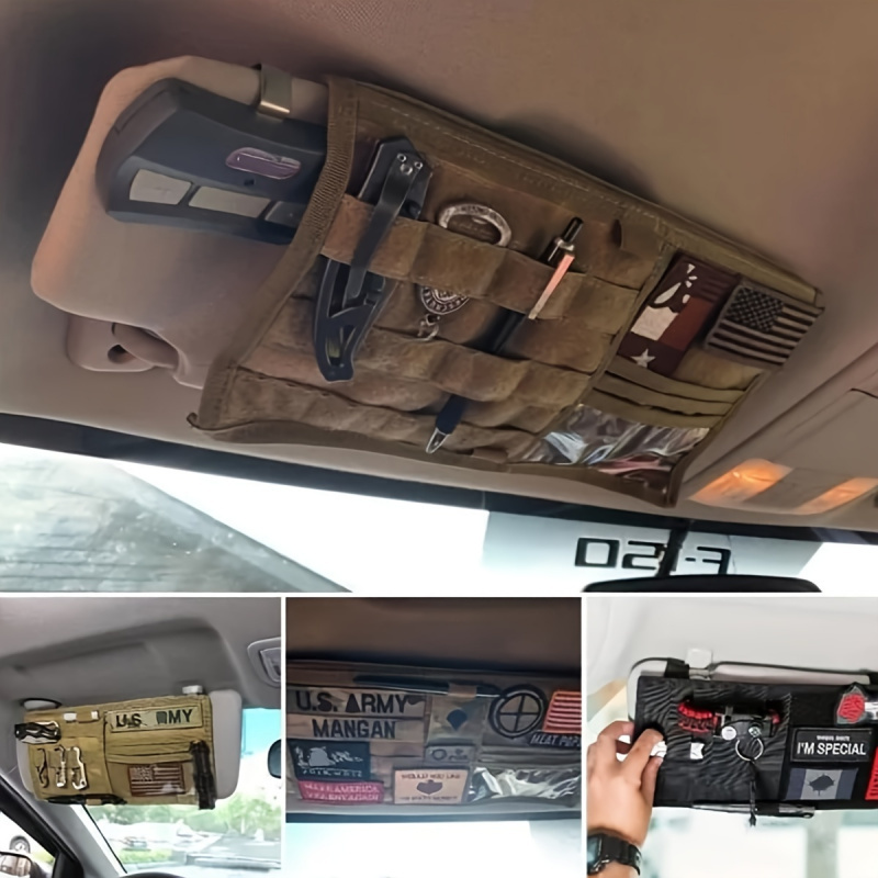 Tech Accessories Bag - Space-Saving MOLLE Car Sun Visor Storage