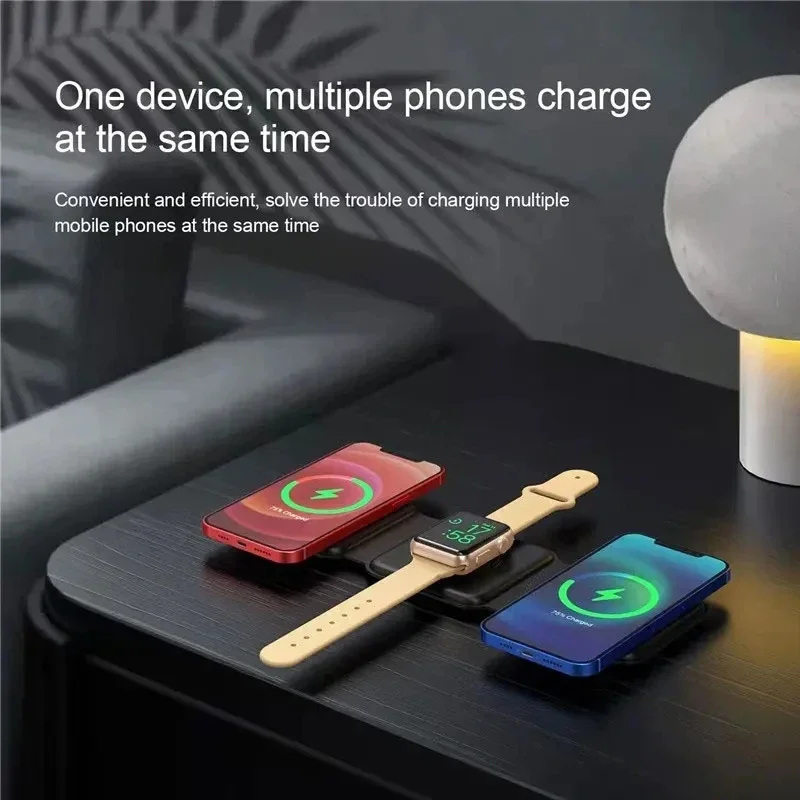 Wireless Charger 3 In 1 - 3 In 1 Magnetic Portable Wireless