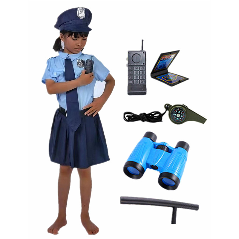 Tech Office Accessories - Girls Police Officer Work Uniform Halloween