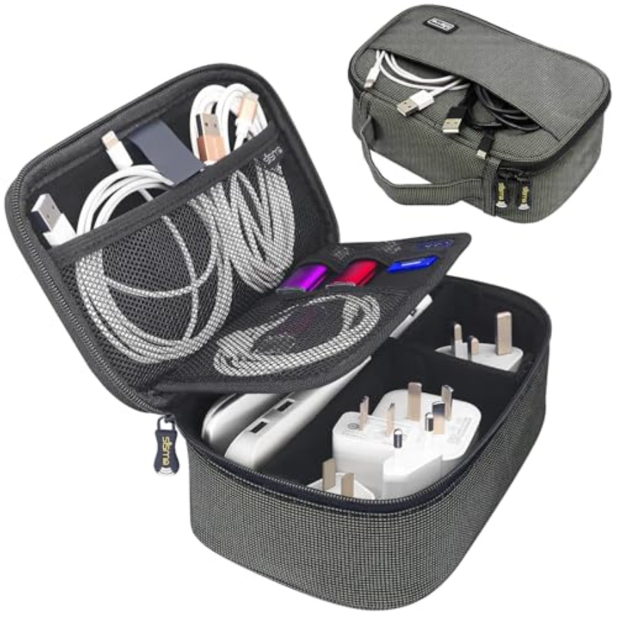 Tech Accessories Case - Travel Electronics Organizer Small Carrying Case