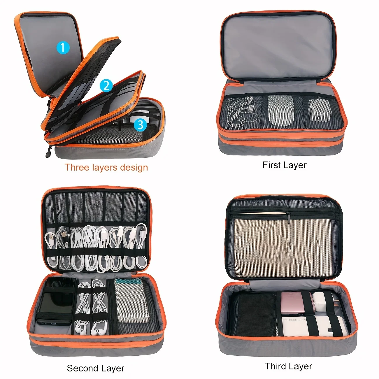 Portable Waterproof Multi-Laye - Tech Accessories Case review and price