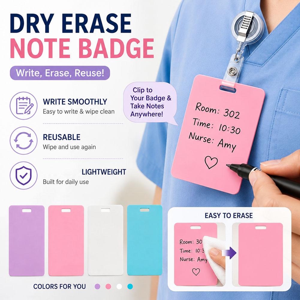 Portable Dry Erase Note Badge  - Tech Office Accessories review and price