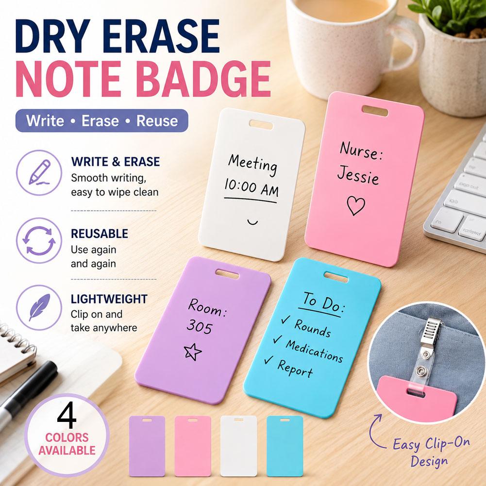 Portable Dry Erase Note Badge  - Tech Office Accessories review and price