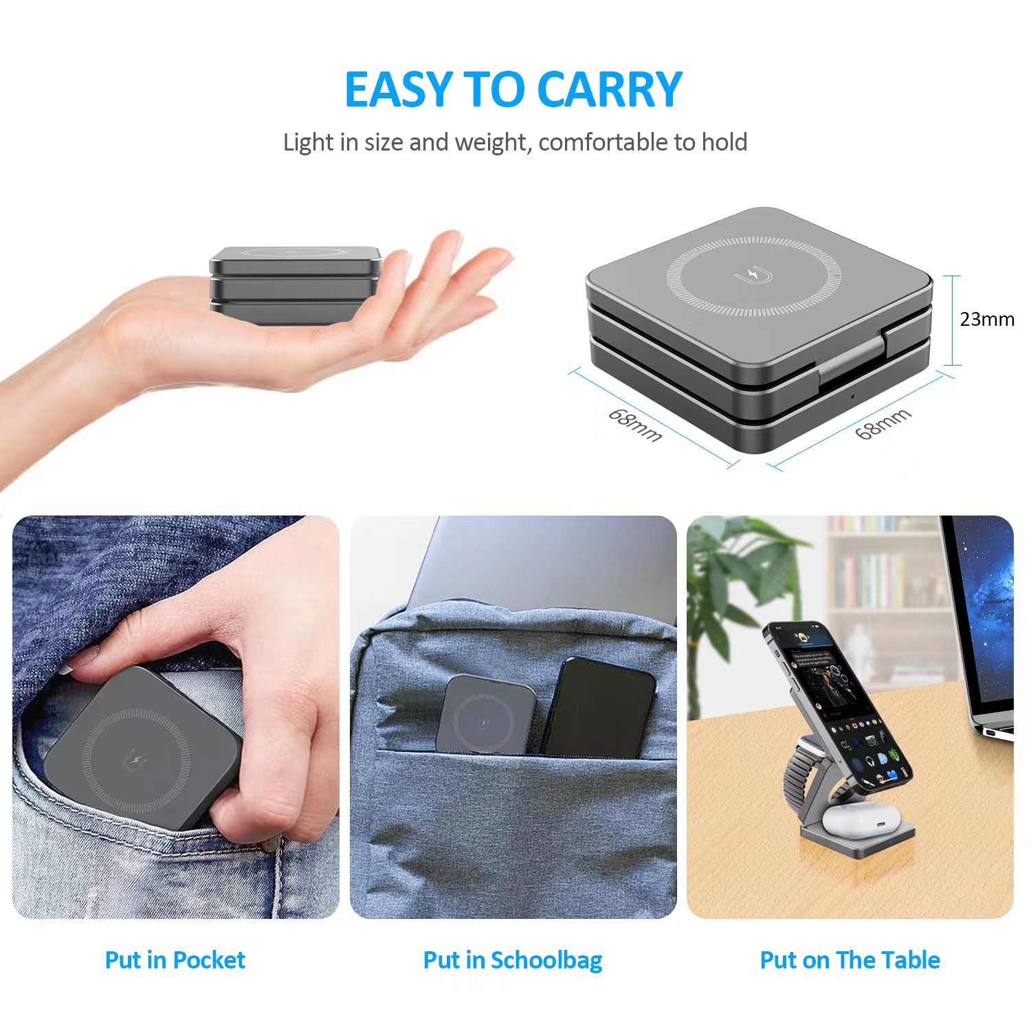 15W 3 in 1 Magnetic Wireless C - Wireless Charger 3 In 1 review and price