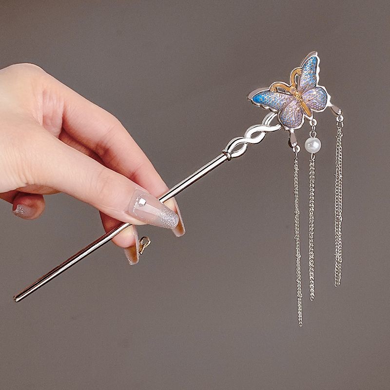 Silver Butterfly Tassel Hairpi - Hi Tech Accessories review and price