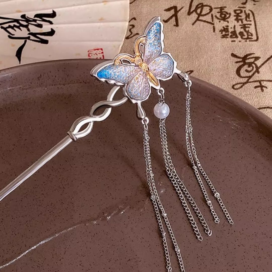 Silver Butterfly Tassel Hairpi - Hi Tech Accessories review and price