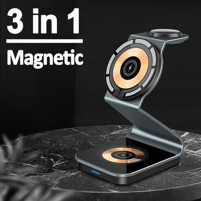 3 in 1 Transparent Magnetic Wi - Wireless Charger 3 In 1 review and price
