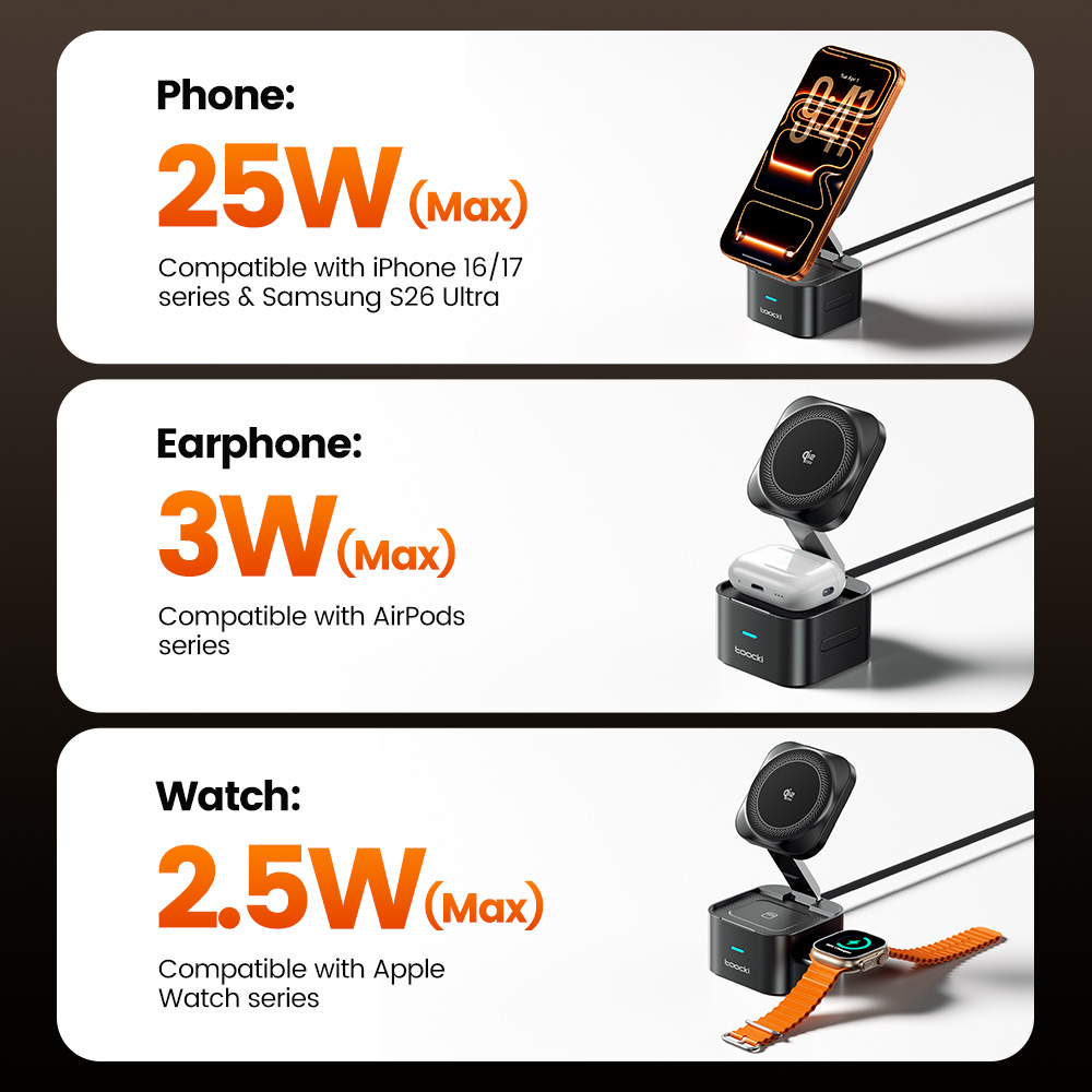 Toocki QI2.2 25W Wireless Char - Wireless Charger 3 In 1 review and price